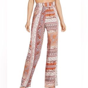 BCBGeneration Patchwork Print Palazzo Pants | Size Small
